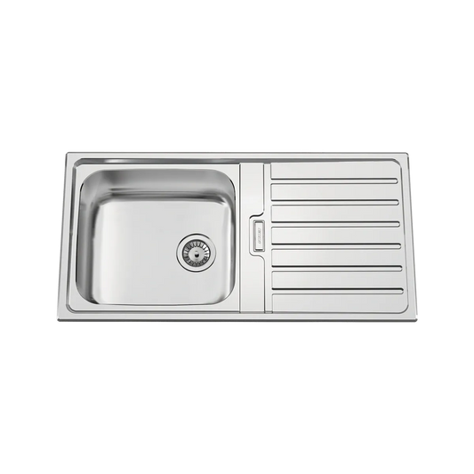 URBAN S/STEEL SINK WITH OVERFLOW & SYPHON 100X50