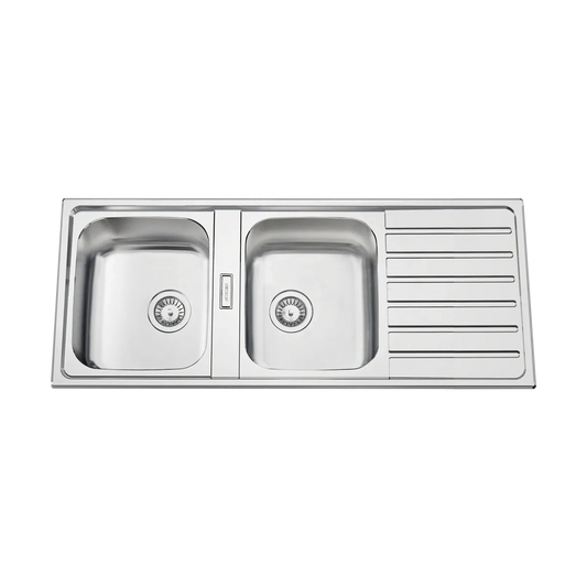 URBAN S/STEEL SINK WITH OVERFLOW & SYPHON 120X50