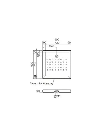 SANITANA JULIETA SQUARE SHOWER TRAY 90X90 (SPECIAL OFFER)