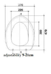 MG WC SEAT S/S HINGES SOFT CLOSE