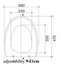 MG WC SEAT S/S HINGES SOFT CLOSE