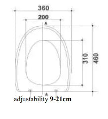 MG WC SEAT S/S HINGES SOFT CLOSE