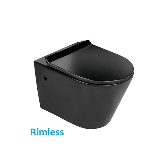 RIMLESS BLACK WALL HUNG WC