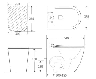 ROUND FREE-STANDING WC