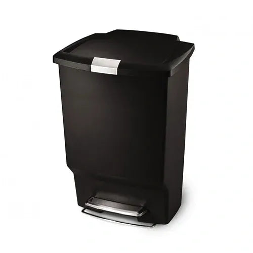 45L RECTANGULAR PEDAL BIN PLASTIC BLACK