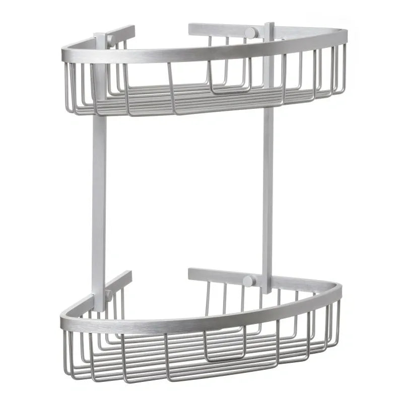 DOUBLE CORNER STORAGE BASKET ICE 22X22X32cm