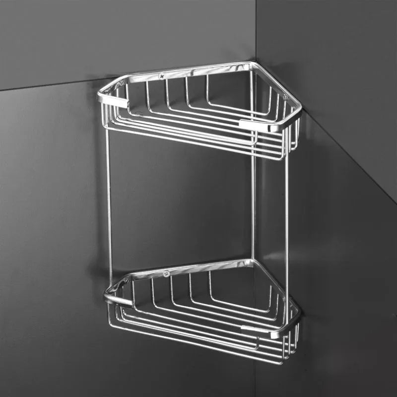 DOUBLE CORNER STORAGE BASKET KROM 17,5x17,5x26,5cm