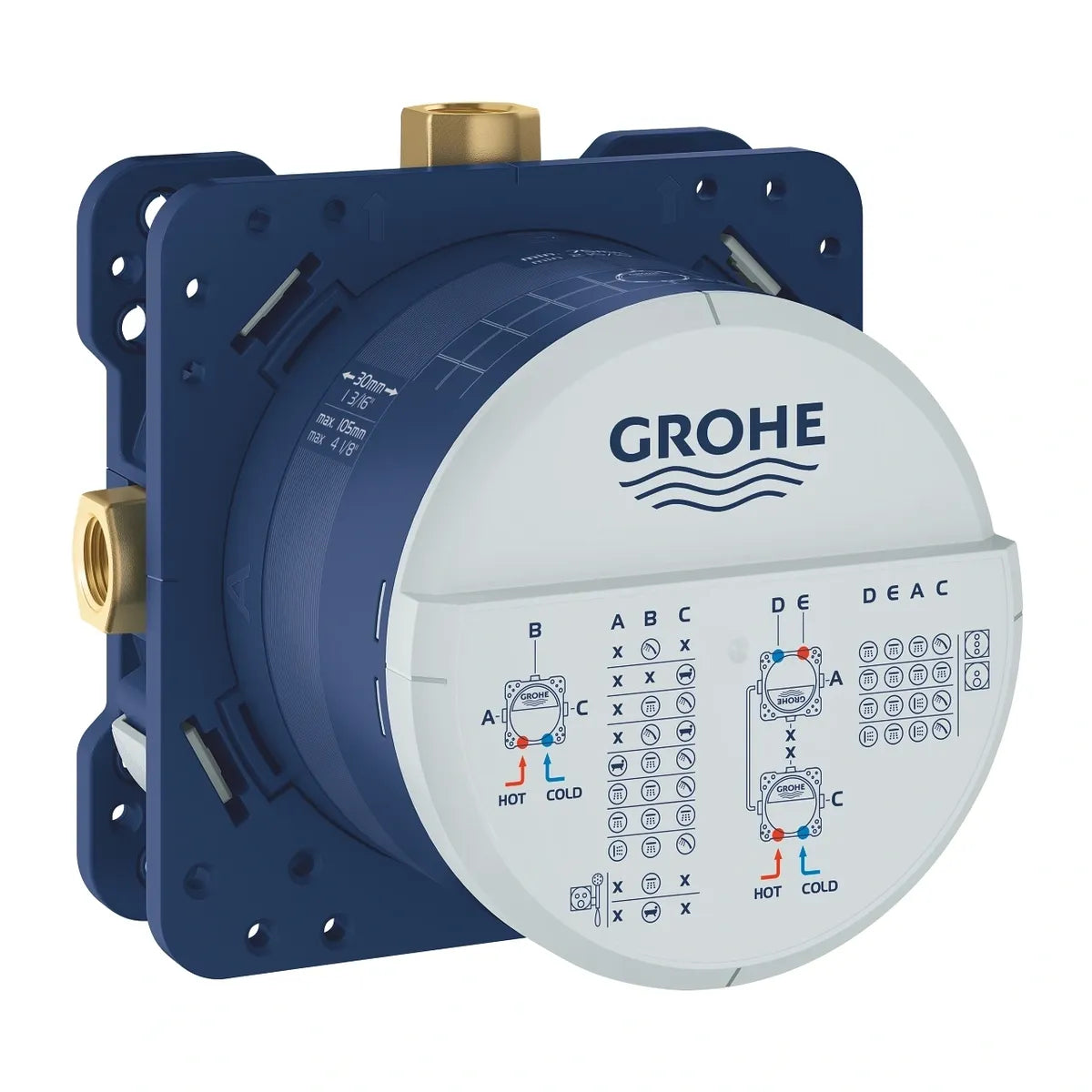 GROHE GROHTHERM SMARTCONTROL SAFETY SHOWER MIXER FOR CONCEALED INSTALLATION WITH 3 VALVES