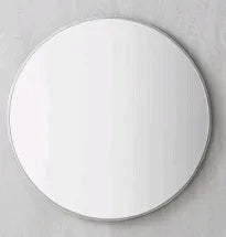 ROUND MIRROR WITH SILVER METAL FRAME ⌀800MM