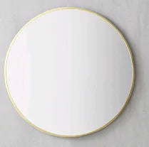 ROUND MIRROR WITH GOLD METAL FRAME ⌀800MM