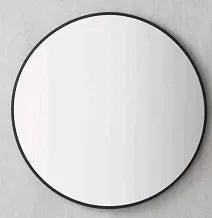 ROUND MIRROR WITH BLACK METAL FRAME ⌀800MM