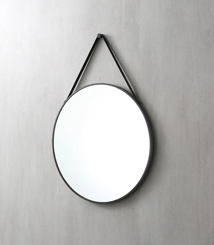 ROUND MIRROR WITH BLACK FRAME ⌀60CM