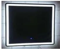 LED MIRROR WITH BLACK ALUMINIUM FRAME 80X60