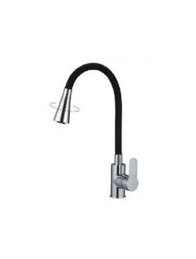 CONTEMPORARY ART KITCHEN MIXER WITH BLACK SPOUT