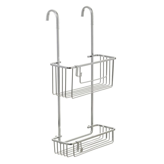 OVER DOOR SHOWER CADDY DOUBLE ALUMINIUM