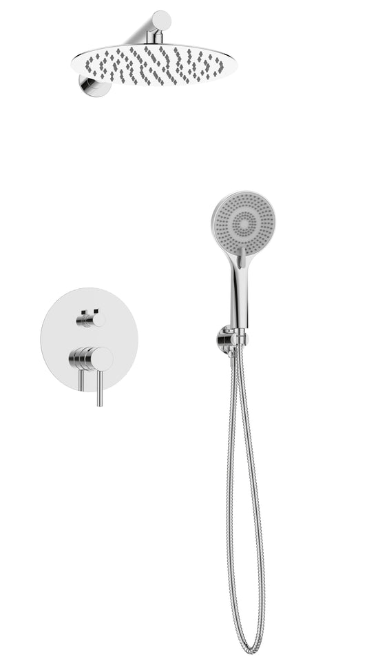 ROUND CONCEALED SINGLE LEVER COMPLETE SHOWER MIXER